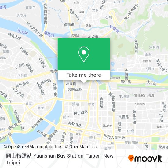 圓山轉運站 Yuanshan Bus Station map