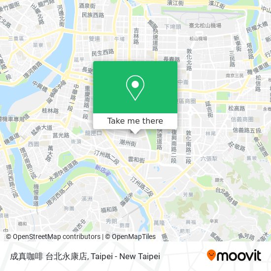 成真咖啡 台北永康店 map