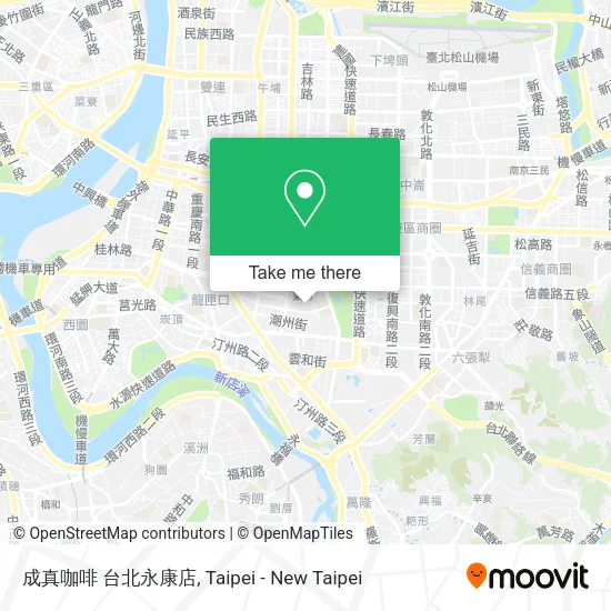 成真咖啡 台北永康店地圖