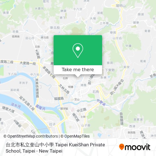 台北市私立奎山中小學 Taipei KueiShan Private School map
