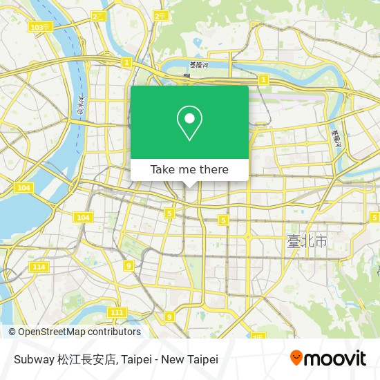 Subway 松江長安店 map