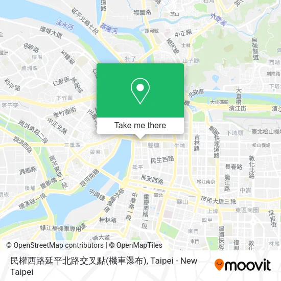 民權西路延平北路交叉點(機車瀑布)地圖