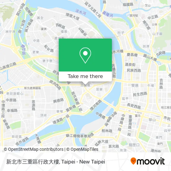 新北市三重區行政大樓 map