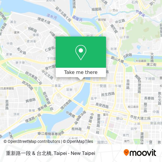 重新路一段 & 台北橋 map
