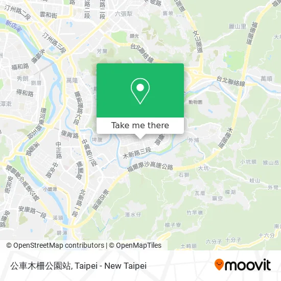 公車木柵公園站 map