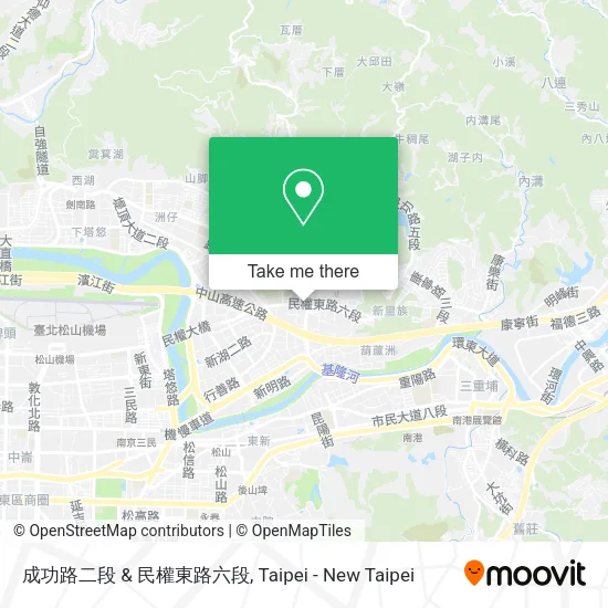 成功路二段 & 民權東路六段地圖
