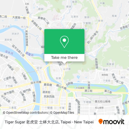 Tiger Sugar 老虎堂 士林大北店 map