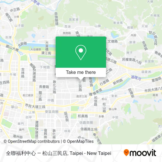 全聯福利中心 — 松山三民店地圖