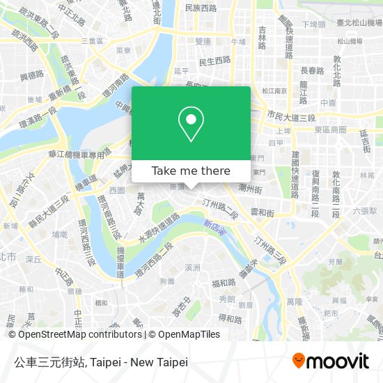 公車三元街站 map