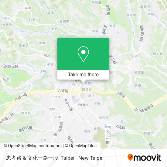 忠孝路 & 文化一路一段地圖