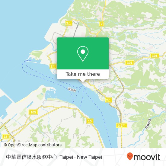 中華電信淡水服務中心 map