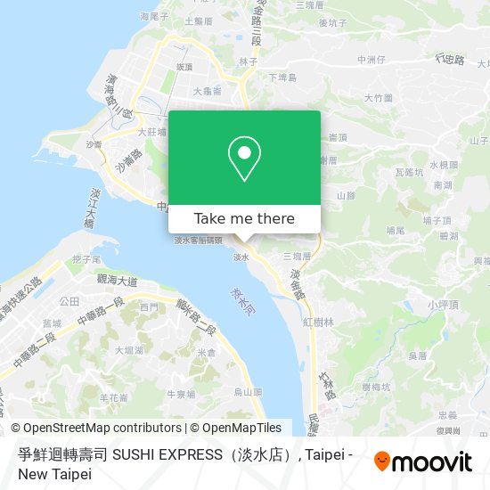 爭鮮迴轉壽司 SUSHI EXPRESS（淡水店） map