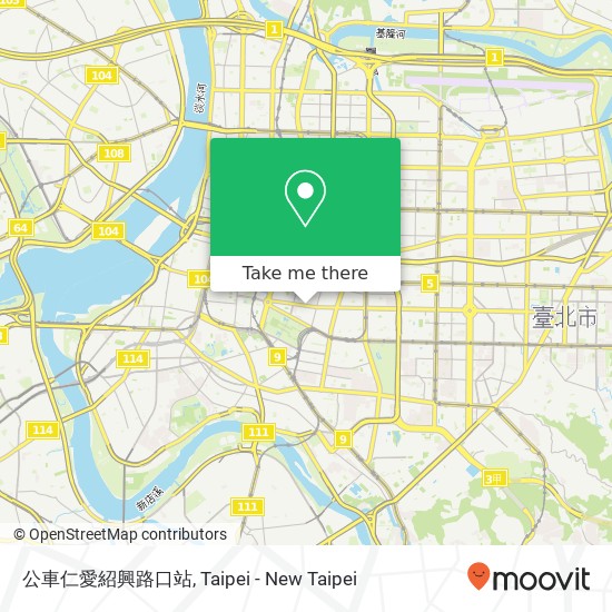 公車仁愛紹興路口站 map