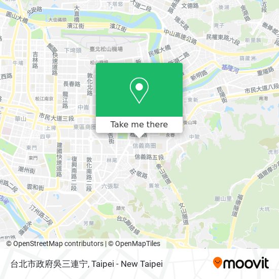 台北市政府吳三連宁 map