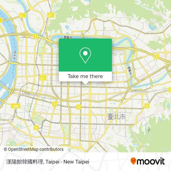 漢陽館韓國料理 map