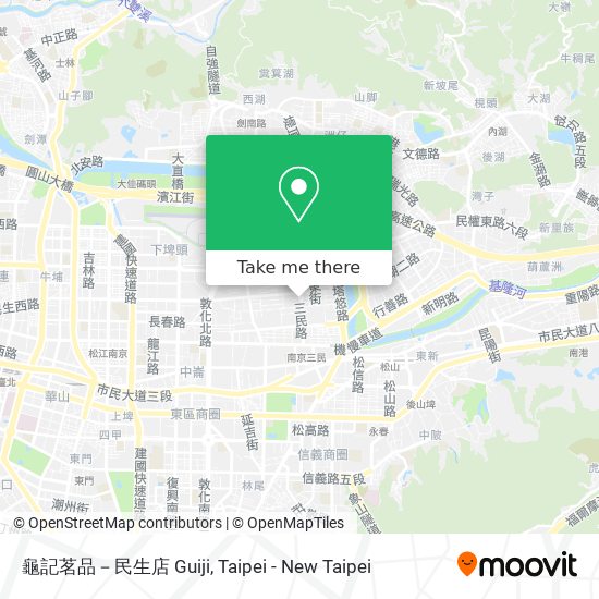 龜記茗品－民生店 Guiji map
