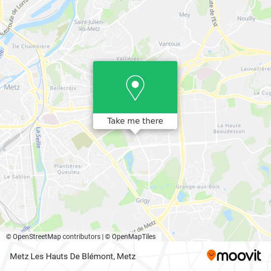 Metz Les Hauts De Blémont map