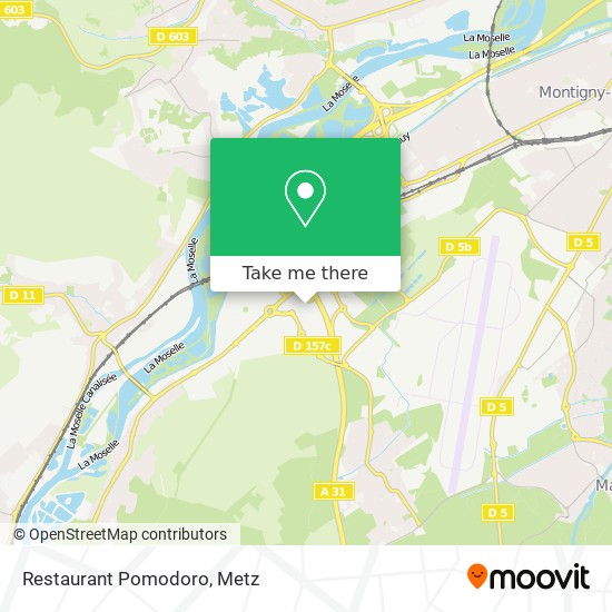 Restaurant Pomodoro map