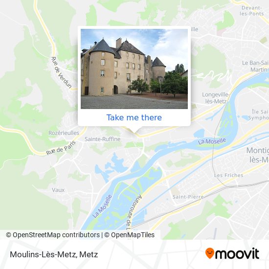 Mapa Moulins-Lès-Metz