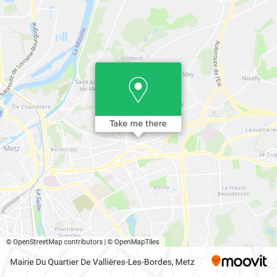 Mapa Mairie Du Quartier De Vallières-Les-Bordes