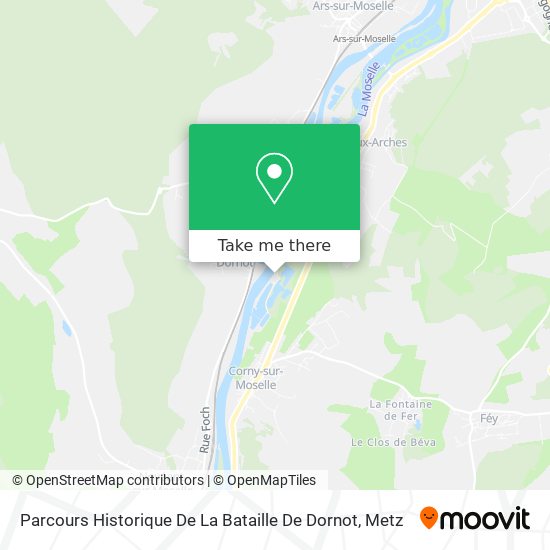 Parcours Historique De La Bataille De Dornot map