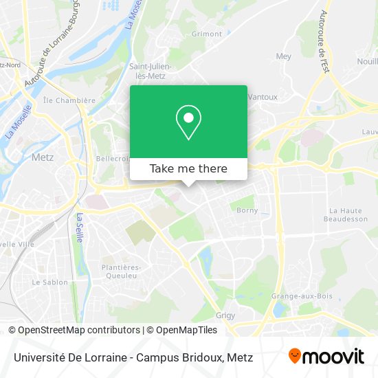 Université De Lorraine - Campus Bridoux map