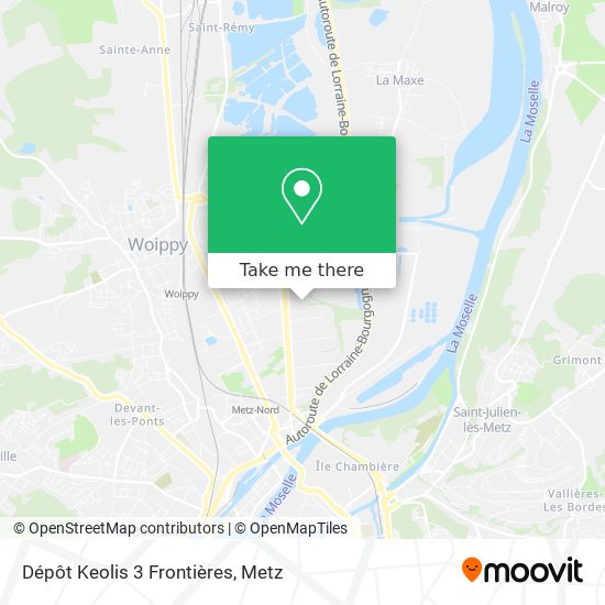 Dépôt Keolis 3 Frontières map