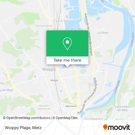 Mapa Woippy Plage
