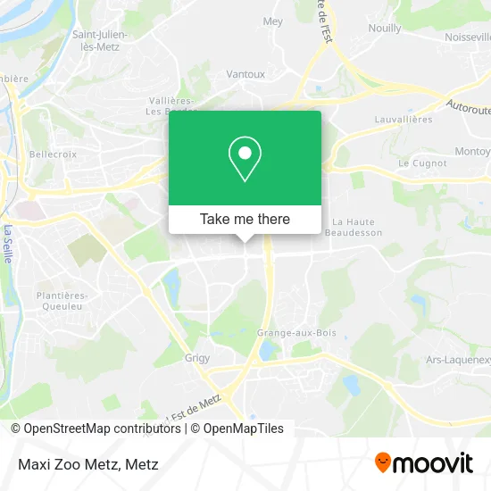 Maxi Zoo Metz map