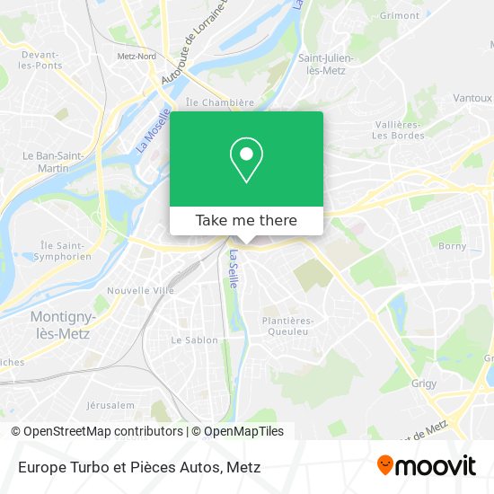 Europe Turbo et Pièces Autos map