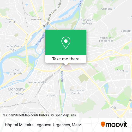 Mapa Hôpital Militaire Legouest-Urgences