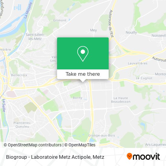 Biogroup - Laboratoire Metz Actipole map