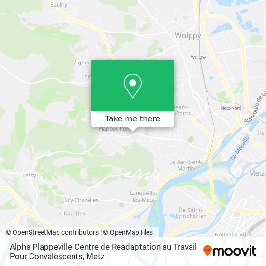 Mapa Alpha Plappeville-Centre de Readaptation au Travail Pour Convalescents