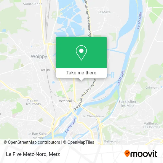 Le Five Metz-Nord map