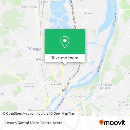 Mapa Loxam Rental Metz Centre