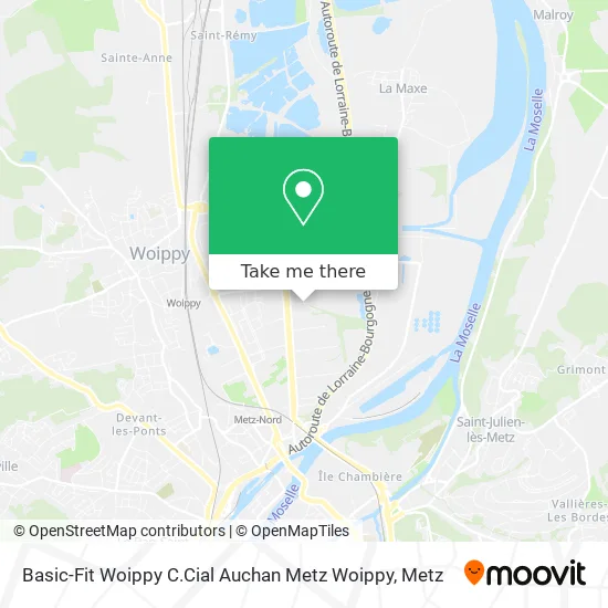 Basic-Fit Woippy C.Cial Auchan Metz Woippy map