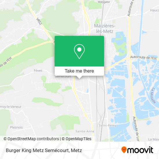 Burger King Metz Semécourt map