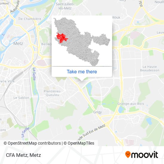 Mapa CFA Metz