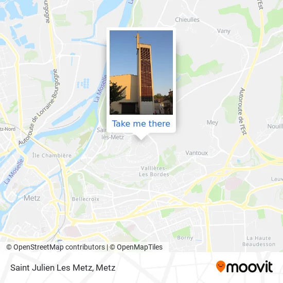 Saint Julien Les Metz map