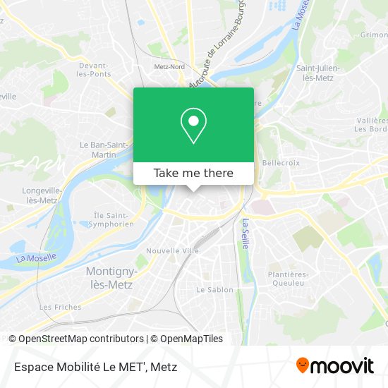 Espace Mobilité Le MET' map