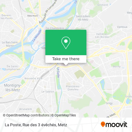 Mapa La Poste, Rue des 3 évêchés