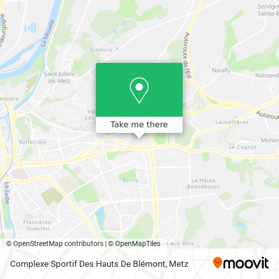 Complexe Sportif Des Hauts De Blémont map