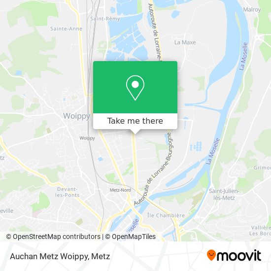 Auchan Metz Woippy map