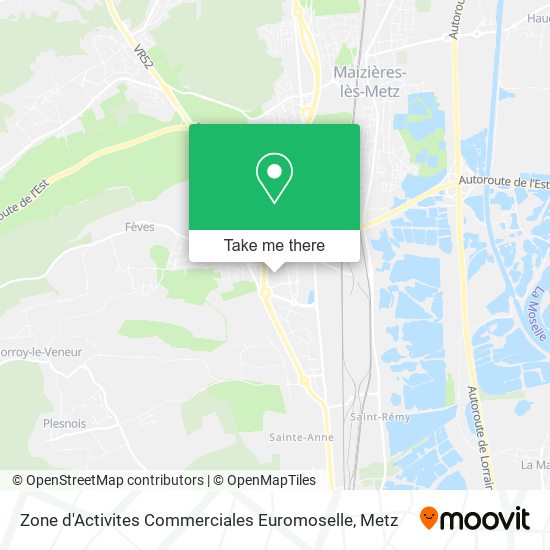 Mapa Zone d'Activites Commerciales Euromoselle