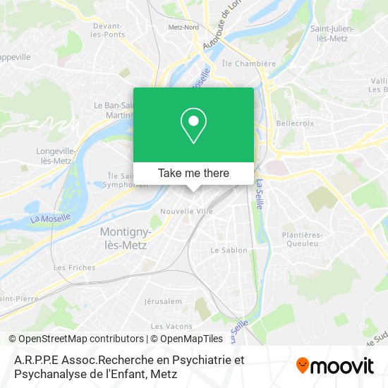 A.R.P.P.E Assoc.Recherche en Psychiatrie et Psychanalyse de l'Enfant map