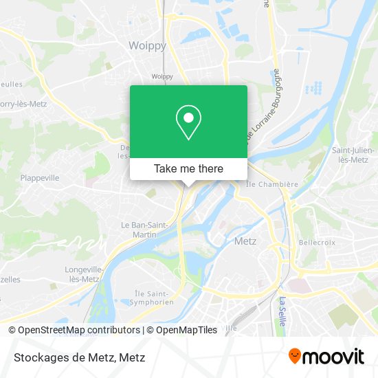Mapa Stockages de Metz