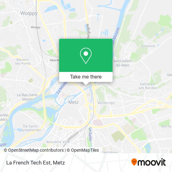Mapa La French Tech Est