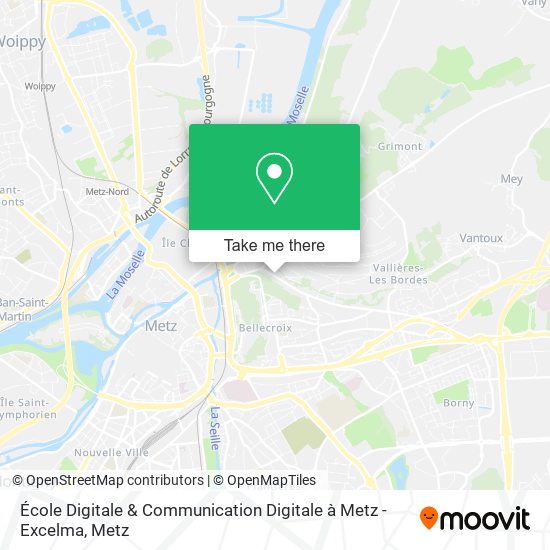Mapa École Digitale & Communication Digitale à Metz - Excelma