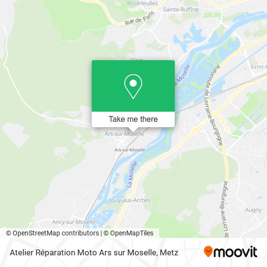 Mapa Atelier Réparation Moto Ars sur Moselle