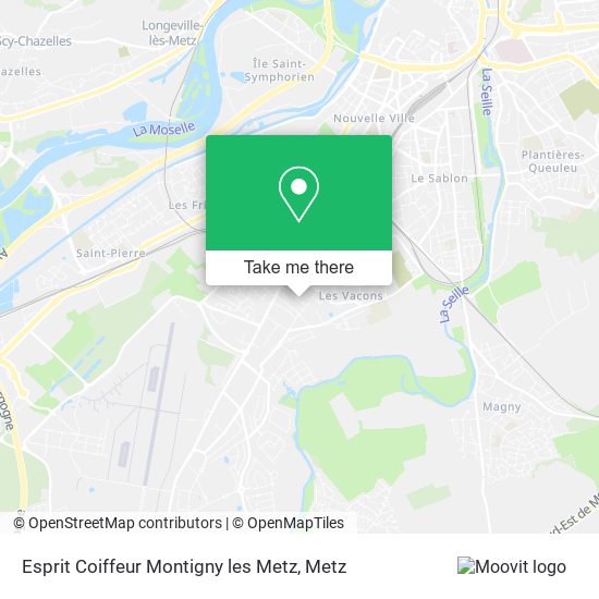 Mapa Esprit Coiffeur Montigny les Metz